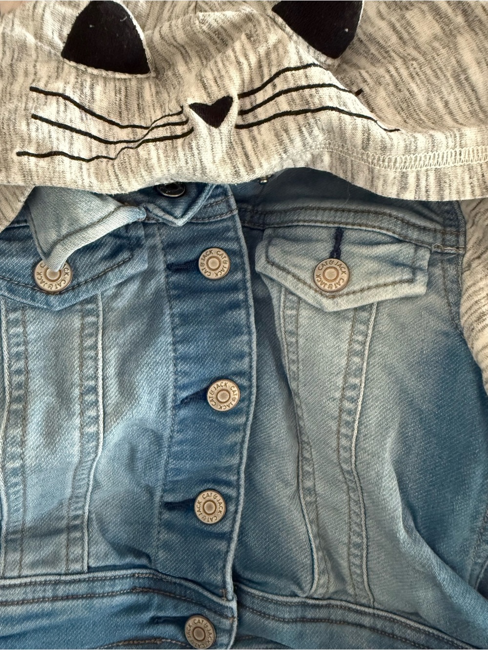 Cat & Jack Cat hooded denim jacket